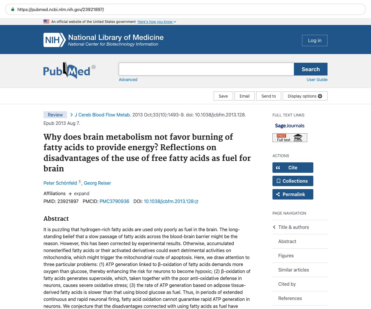 Screenshot — PubMed 23921897