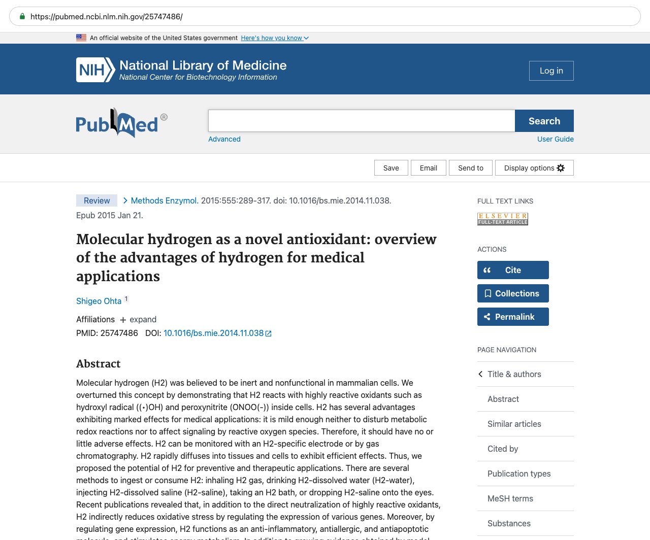 Screenshot — PubMed 25747486