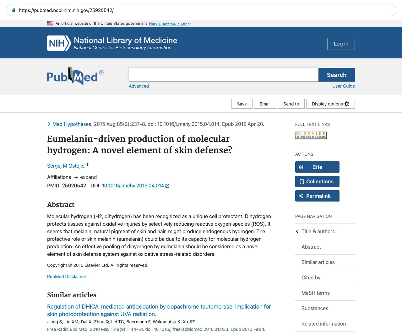 Screenshot — PubMed 25920542