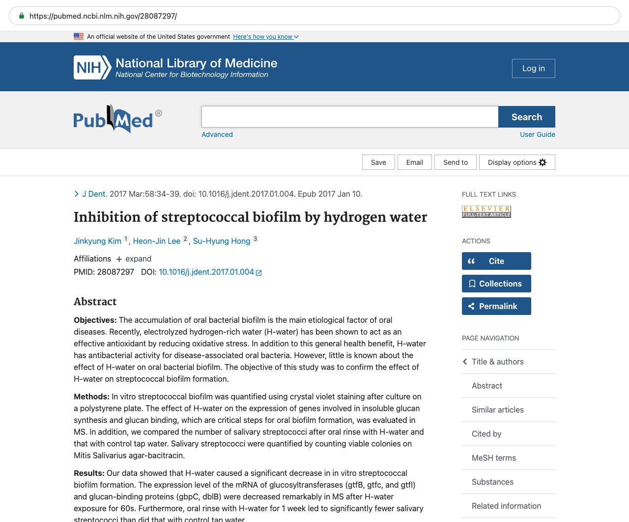 Screenshot — PubMed 28087297