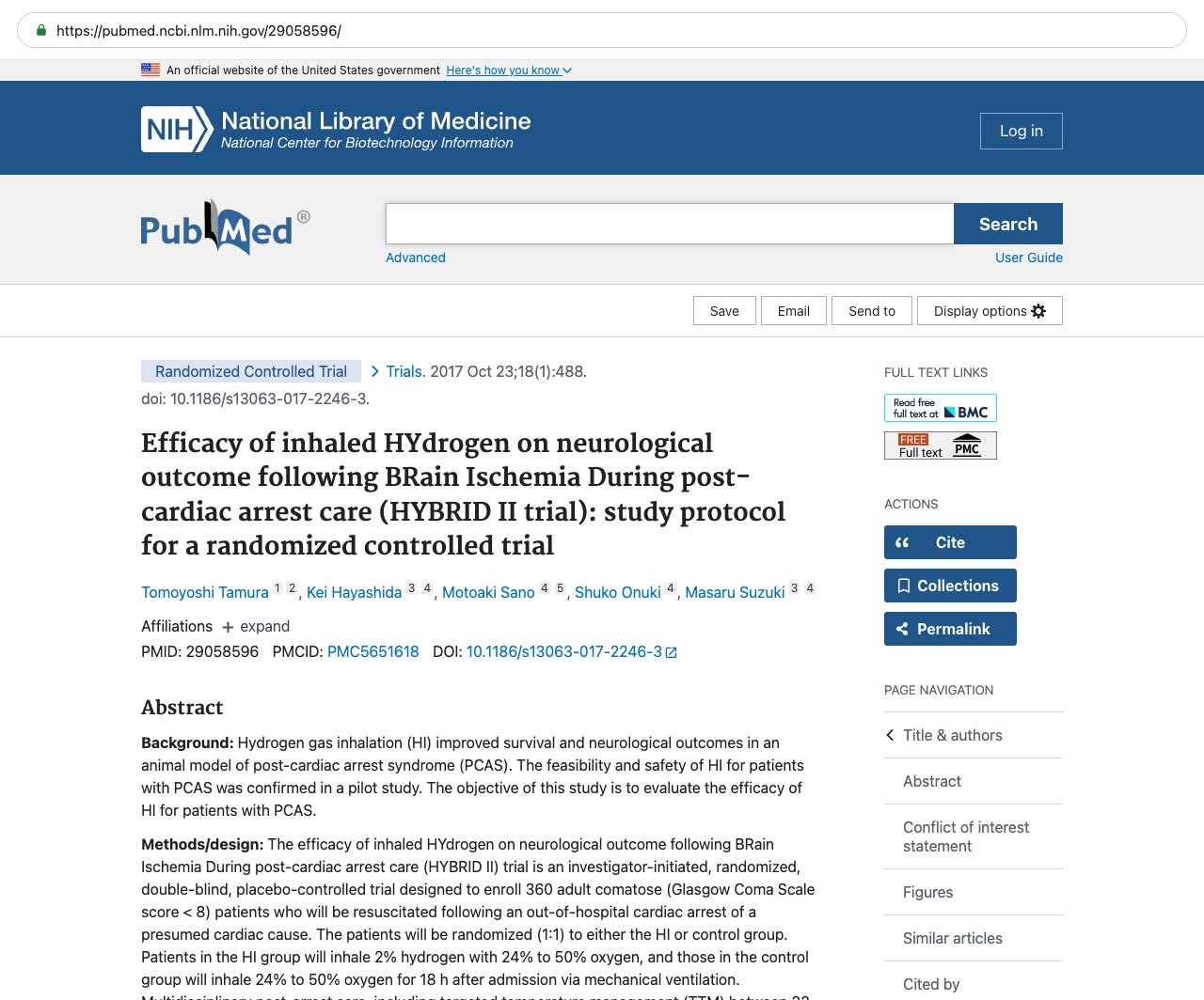 Screenshot — PubMed 29058596