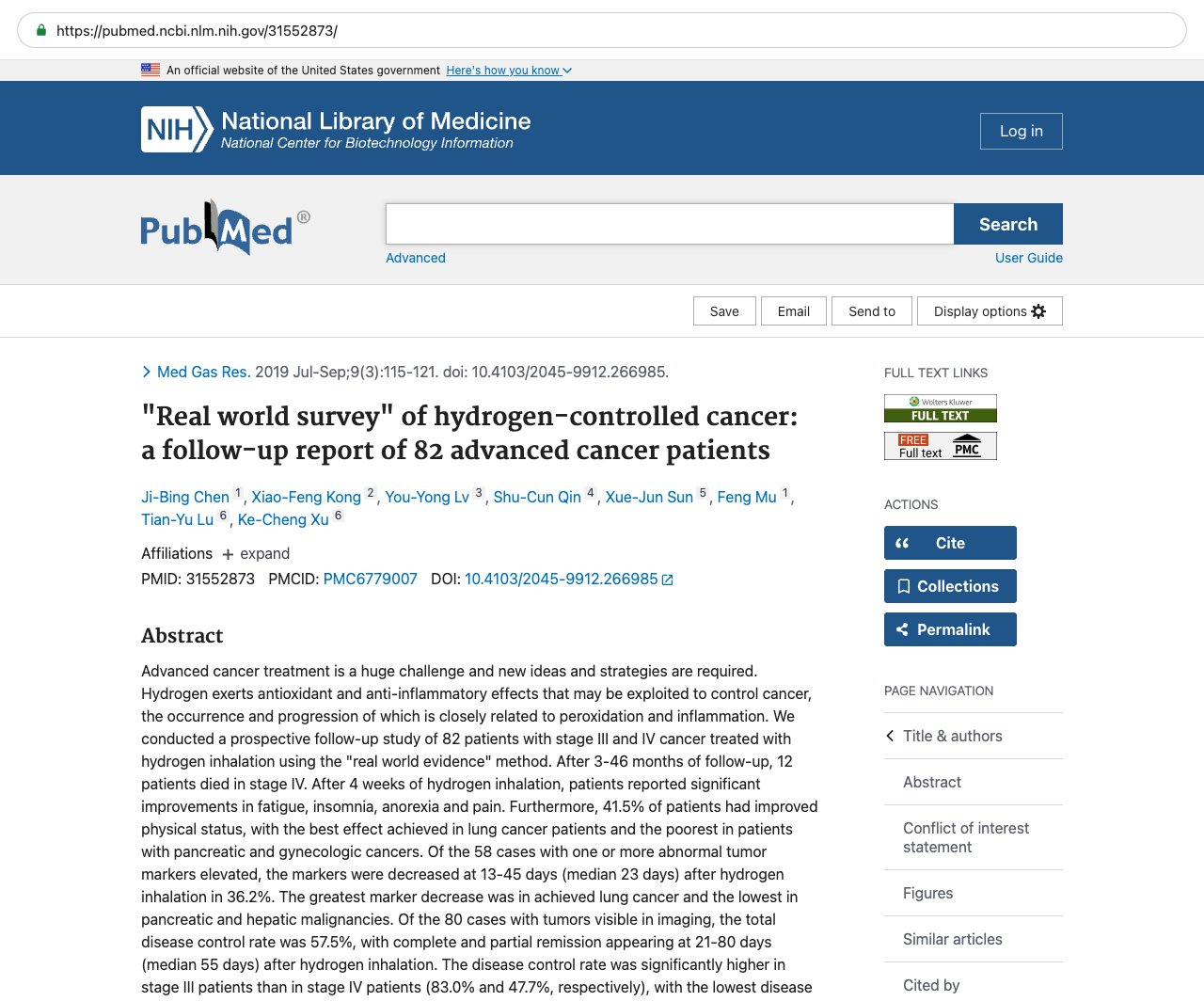 Screenshot — PubMed 31552873