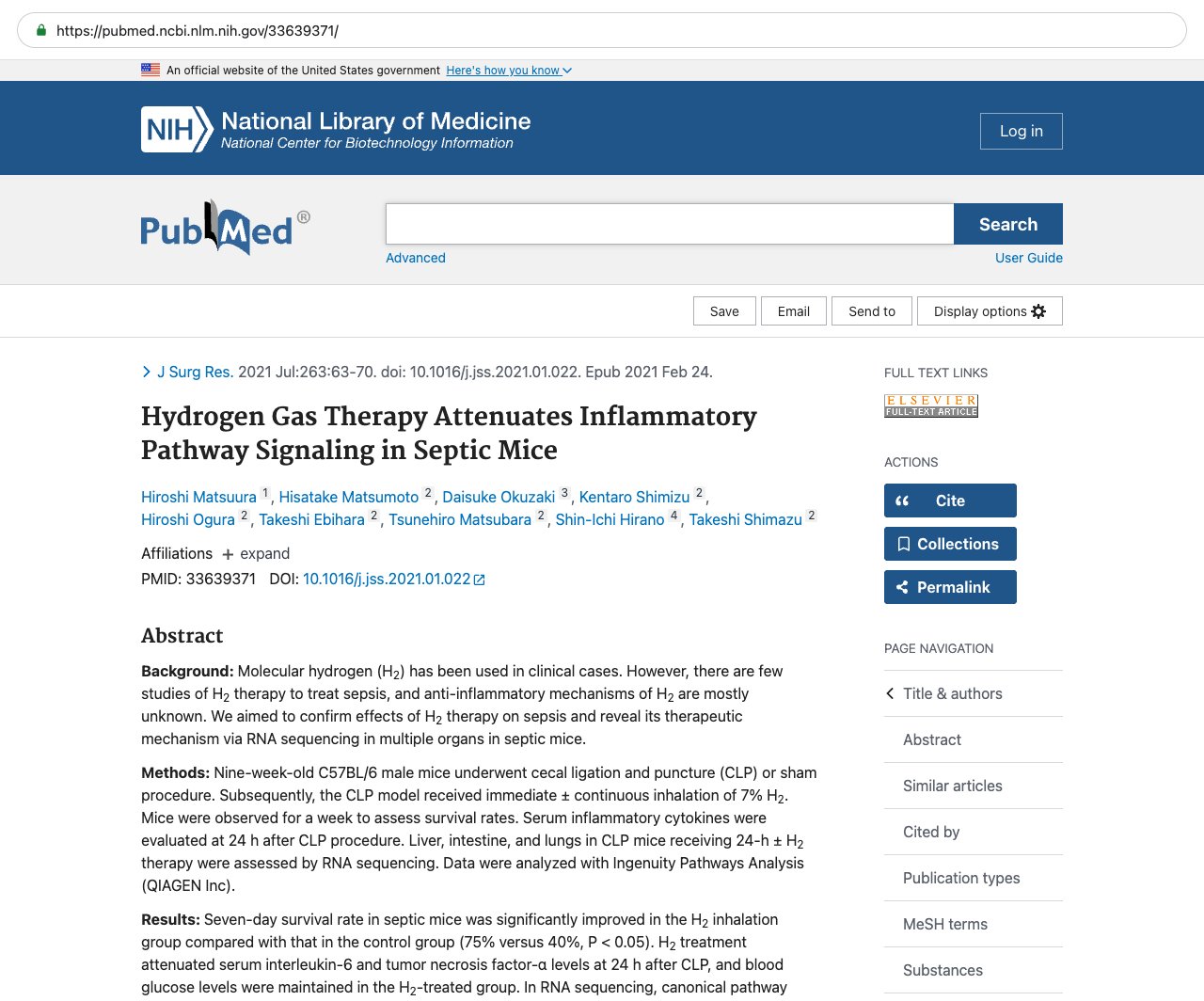 Screenshot — PubMed 33639371