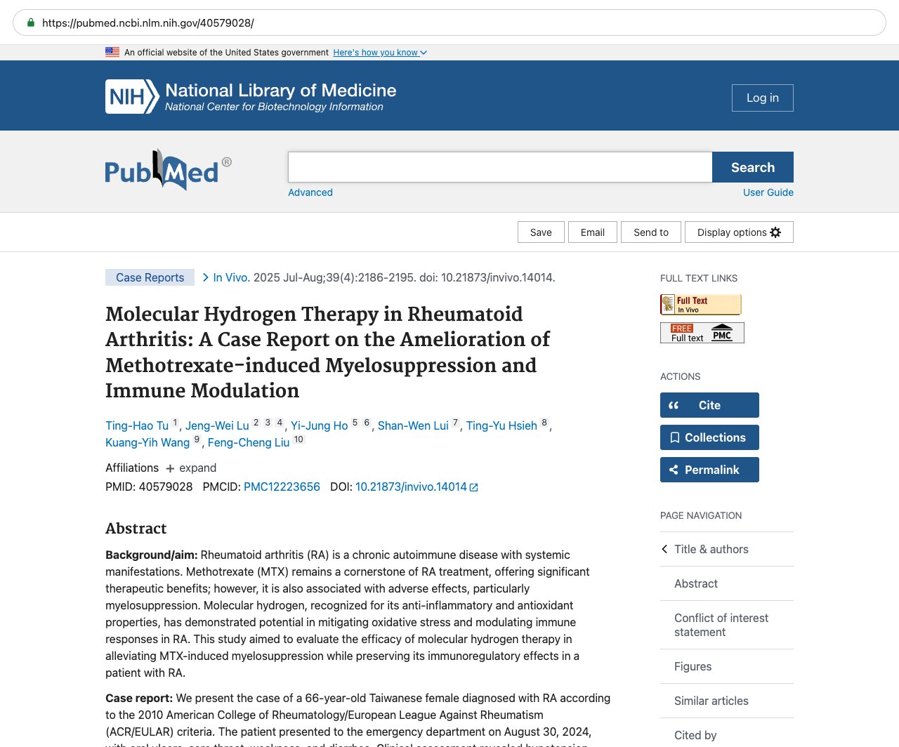 Screenshot — PubMed 40579028