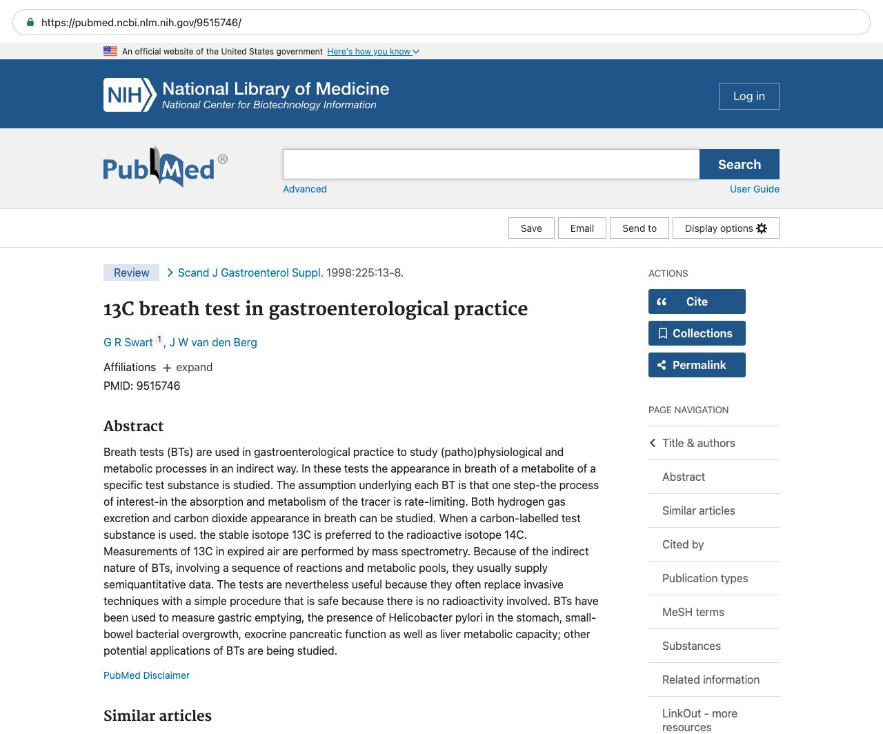Screenshot — PubMed 9515746